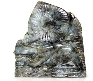 Labradorite Ganesha sculpture à la main Statues sculptées à la main Figurine pidras naturelles cristal pierre de guérison - Product Image 4