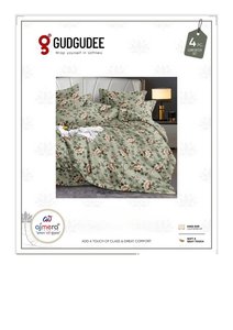 Ensemble de literie en coton brodé GUDGUDEE, 4 pièces, taille king, doux, luxueux, confortable, collection de literie pour la maison toute saison - Product Image 3