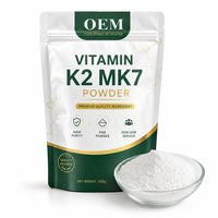 Poudre de Vitamine K2 MK7 par fermentation 2000ppm Qualité Alimentaire Matière Première Végétarienne OEM ODM Vente en Gros Fournisseur d'Usine en Vrac
