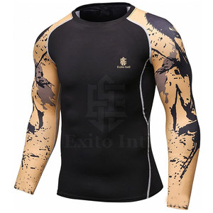 Rashguard MMA à manches longues, très demandé, couleur personnalisable, vêtement de compression respirant et à séchage rapide, idéal pour le fitness et les activités sportives. - Product Image 2