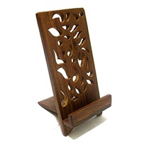 Support mobile design poisson pour la maison et le bureau support de téléphone portable en bois de meilleure qualité pour le salon et la chambre à coucher