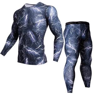 Conjunto Deportivo de Manga Larga de Compresión Ecológico de Alta Calidad al por Mayor para Hombre, Ropa Deportiva Transpirable sin Costuras de Tallas Grandes con Elasticidad en Cuatro Direcciones - Product Image 3