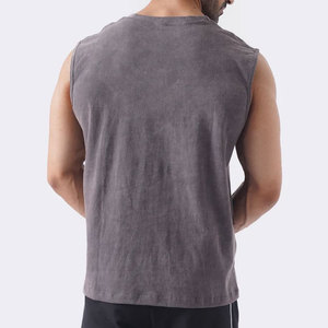 Camiseta Deportiva de Gimnasio de Alta Calidad, Elástica en Cuatro Direcciones, Material de Nailon y Elastano, Secado Rápido, Diseño Holgado, Sin Mangas - Product Image 3