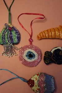 ลูกปัดพลอยโกเมนชุบทองเสน่ห์ลูกปัด3เม็ดจี้สำหรับทำเครื่องประดับทำด้วยมือ - Product Image 3