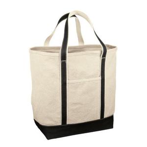 Solid Color <b>Large</b> Heavyweight <b>Canvas</b> Tote <b>Bags</b> with Open Closure Type - Product Image 2