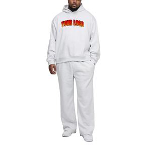 Survêtement polaire surdimensionné avec sweat à capuche et pantalon confortable élégant hiver tenue décontracté respirant Hip Hop pour hommes - Product Image 1