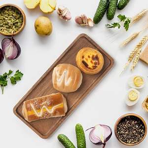 Solid <b>Wood</b> Rectangular Serving Tray with Smooth Rounded <b>Edges</b> Polished Finish for Snacks Decor and Tabletop - Product Image 5