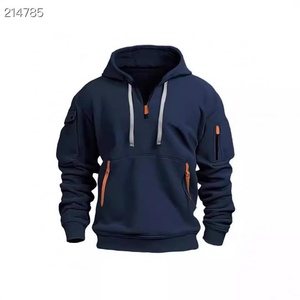 Sweat à capuche élégant pour homme, 100 % coton Oxford, séchage rapide, anti-plis, respirant, avec poches, idéal pour le sport et les voyages - Product Image 6