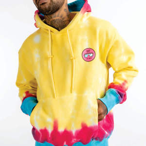 350 GSM Plus épais surdimensionné pull cravate teinture sweats à capuche Logo personnalisé français éponge goutte épaule avec cordons de serrage assortis pour hommes - Product Image 3