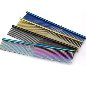Stainless Steel Pet Comb Combs for <b>Dogs</b> Cats Different Spaced Rounded Teeth Pet <b>Grooming</b> Comb Pet Products - Product Image 1