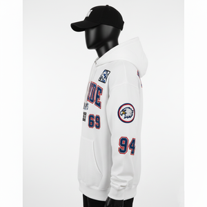 Nouveauté, style streetwear, sweat-shirt oversize pour homme, lourd, uni, polaire d'hiver, brodé, polyester/coton, basiques - Product Image 2