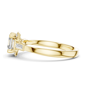 แหวนเพชรทรง Asscher ขนาด 0.78 กะรัต สำหรับผู้หญิง ความใส VVS-VS สี EF มีให้เลือกทั้งทองชมพู ทองเหลือง ทองขาว และเงิน 925 - Product Image 4