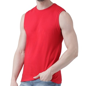 เสื้อยืดแขนกุดสำหรับผู้ชายเสื้อออกกำลังกายผ้าฝ้าย100% สำหรับฟิตเนสพิมพ์ลายทรงหลวม - Product Image 2