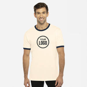 Venta de camiseta personalizada de siguiente nivel 3604 Ringer de algodón suave con cuello redondo, camiseta duradera con ribete de contraste con logotipo personalizado suave - Product Image 2