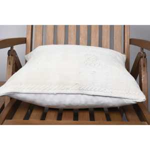 Beige Wool 18x18 Inch Luxury Vintage Print <b>Pillow</b> Farmhouse Rustic Accent Woven Patchwork Style Portable for Bedroom Sofa Use - Product Image 5
