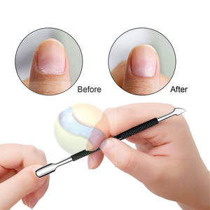 Pousse-cuticules professionnel en acier inoxydable double extrémité de qualité supérieure, outil de beauté avec logo personnalisé - Product Image 6