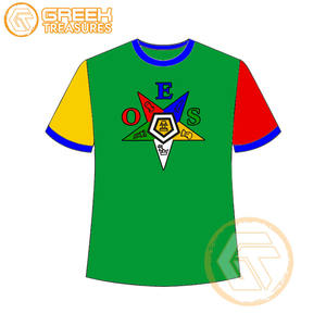 T-shirt Ordre de l'étoile de l'Est en gros Vêtements en jersey de coton T-shirt OES respirant de haute qualité Vêtements grecs pour femmes - Product Image 6