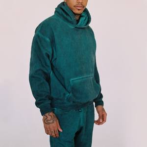 Sudadera con capucha de Terry francés con logotipo personalizado para hombre, ropa de calle, sudadera con bordado 3D del fabricante - Product Image 6