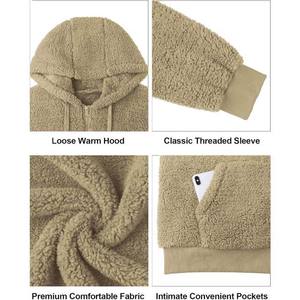 Producto de venta superior Ropa de invierno a granel Ropa OEM Lisa Sudaderas con capucha de lana de Sherpa liso de alta calidad Sudaderas con cremallera - Product Image 6