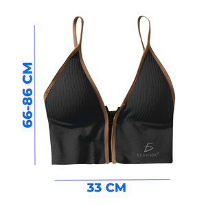 Bralette Deportivo Ajustable de Talla Grande con Relleno de Algodón para Yoga, Top Corto con Estampado Elástico XS, Ligero, de Spandex - Product Image 5