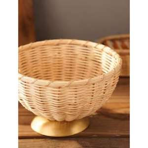 Boho Rattan Organizer <b>Basket</b> with Soft Earthy Tone and Artisan Craft for Cozy Home Styling and Daily Use - Product Image 3