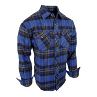 2025 Chemise en flanelle personnalisée en coton à manches longues élégant noir et blanc à la mode