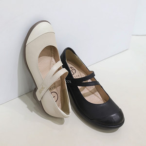 [JSHOE] fait à la main en peau de mouton véritable après crochet et boucle sangle confort pompes 7cm talon femmes chaussures semelle souple Style coréen - Product Image 2