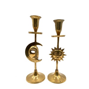 Portavelas colgante, candelabro decorativo de Metal chapado en oro para el hogar, oficina y decoración de festivales, exportador indio - Product Image 3