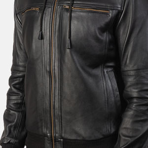Chaqueta de cuero de alta utilidad diseñada con cremallera frontal suave y forma elegante | Chaqueta de uso diario confiable para hombres - Product Image 6