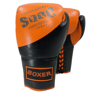 Gants de compétition de boxe professionnels | Gants à lacets en cuir d'origine pour les combattants professionnels, qualité supérieure durables et confortables - Product Image 2