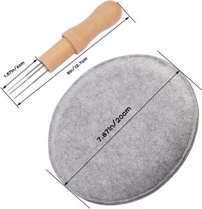 Kit <span class=keywords><strong>de</strong></span> Herramientas para Fieltro <span class=keywords><strong>de</strong></span> Lana, Esponja <span class=keywords><strong>de</strong></span> Tapicería, Cojín Gris, Almohadilla <span class=keywords><strong>de</strong></span> Fieltro con Agujas y Mango <span class=keywords><strong>de</strong></span> Madera - Product Image 2