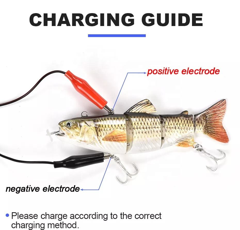USB充电诱饵机器人自动钓鱼诱饵螺旋桨130毫米42g智能诱饵分段| Alibaba.com