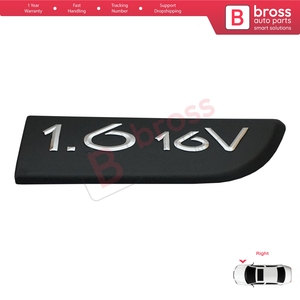 ตราสัญลักษณ์ BSP565-2 สีดำ 1.6 16V ด้านขวา สำหรับรถยนต์ Megane MK2 Scenic MK2 8200209130 - Product Image 3