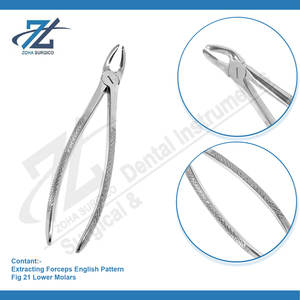 คีมสกัดสำหรับฟันเครื่องมือผ่าตัดสำหรับทันตกรรมชุดทำฟันแบบพิมพ์ลายภาษาอังกฤษ21 - Product Image 3