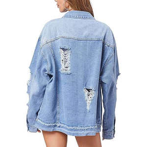 Chaqueta vaquera de manga larga de invierno para mujer personalizable de alta calidad con decoración de piel Diseño de estilo callejero popular - Product Image 3