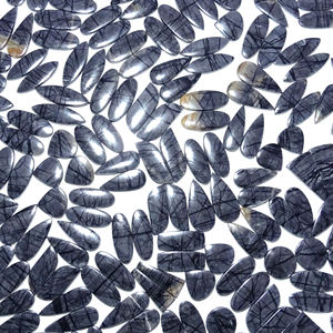 Picasso jaspe par de piedras preciosas sueltas lote pulido a mano Picasso piedra preciosa rara negro Picasso jaspe cabujones para suministros de joyería - Product Image 1