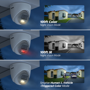 Caméra de sécurité analogique <span class=keywords><strong>ANNKE</strong></span> 3K TVI CMOS à double lumière blanche, extérieure, IP67, résistante aux intempéries, audio bidirectionnel, surveillance - Product Image 3