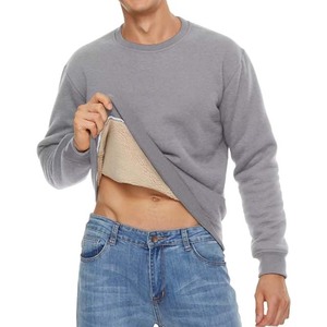 Jersey gris grueso con forro de Sherpa, jersey de invierno, sudaderas atléticas de lana cálidas a prueba de viento - Product Image 3