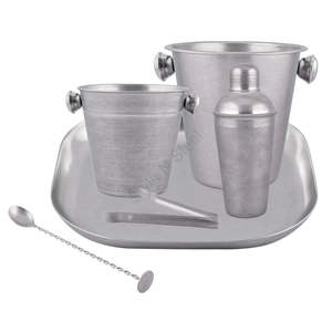 Barra de acero inoxidable de 5 piezas con acabado vintage - Product Image 1