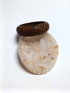 Nouvelle Arrivée Exagéré Arbre Grain Conception Géométrique Épais En Bois Creative Mode Bracelet En Bois Bracelet Anneau - Product Image 4