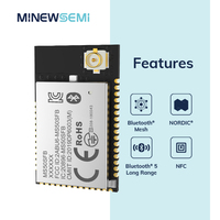 Módulo Bluetooth de Bajo Consumo nRF52811 Minewsemi MS50SFB3 de Bajo Costo, con Certificaciones REACH, CE, FCC, IC, WPC, WEEE, KC, ROHS, TELEC