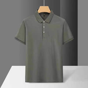 Calidad 220 gramos poliéster/algodón liso teñido hombres Polo ligero transpirable de talla grande patrón de logotipo sólido Ajuste de gran tamaño caliente - Product Image 3