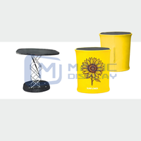 Table de podium d'exposition portable personnalisée, stand de comptoir d'exposition, tables de promotion en tissu pliable en aluminium Pop up