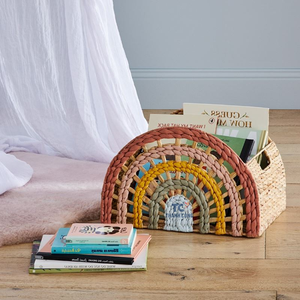 Cesta de arcoíris pintada a mano para niños, venta al por mayor, cestas de arcoíris naturales respetuosas con el medio ambiente - Product Image 2