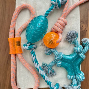 Paquete de juguetes de cuerda duradera para perros pequeños a medianos, masticar y juguetes interactivos para perros - Product Image 1