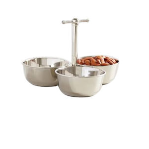 Cuenco para servir de Metal con acabado antiguo, cuenco de diseño atractivo para mesa de restaurante, frutero decorativo, almacenamiento, uso de Catering - Product Image 1