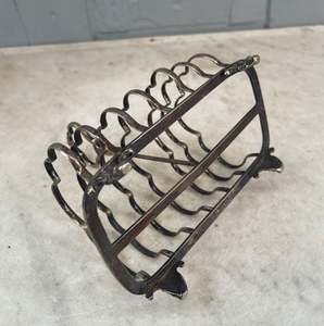 Porte-toasts en argent antique moderne pour les morceaux de pain du petit-déjeuner accessoires de cuisine rangement et organisation à domicile porte-toasts - Product Image 2