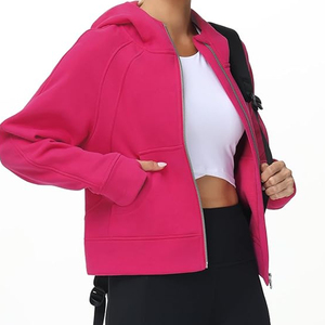 Sudaderas con capucha de moda de alta calidad para mujer, ropa informal para mujer, sudaderas con capucha de manga larga con cremallera de invierno para gimnasio, logotipo personalizado para mujer - Product Image 1