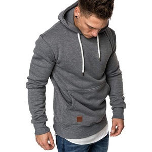 Sweats à capuche pour hommes, col rond brodé, sweats à capuche lourds personnalisés, vente en gros à bas prix depuis l'usine - Product Image 3