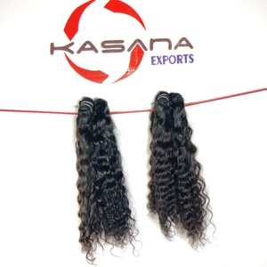 Extensions de cheveux humains naturels indiens, 100 % vierges, cuticules alignées, bouclés, non traités, couleur naturelle noire, vente en gros - Product Image 4